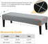 YISUN Stretch Washable Jacquard Dining Bench Covers, Removable Rectangle Seat Protector for Dining Rooms, Light Grey