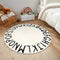 LIVEBOX ABC Play Room Kids Round Rug for Bedroom, Washable Nursery Rug