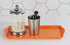 Calypso Basics Plastic Melamine Sandwich Tray, Tidbit, Orange