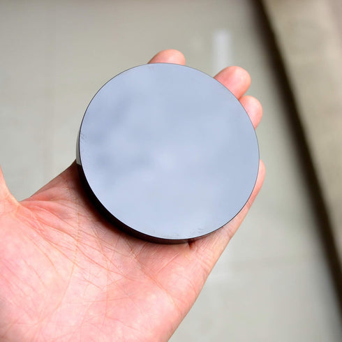 Black Obsidian Scrying Mirror, Round Smooth Natural Crystal, Polished, 3 Inch / 80mm Diameter