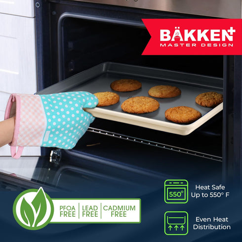 Square Cake Pan - Heavy-Duty Aluminized Steel with Non-Stick Ceramic Coating, Ideal Size for Baking