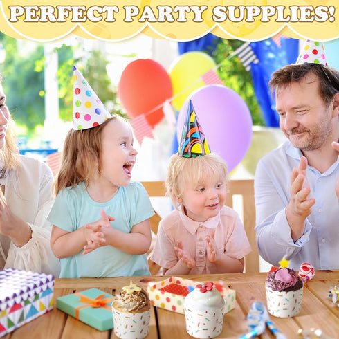 Uiifan 200 Pcs 6 oz Muffin Baking Paper Cups, Greaseproof Supplies for Cake Balls, Candies, Baking Paper Cups