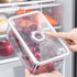 Vellsenne Cheese Container Airtight with Time Recording - Cheeses Storage Container for Fridge Cream Cheese Sliced