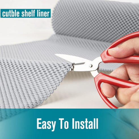 Shelf Drawer Liner Non-Adhesive Non Slip Durable, Long Size 12 in X 20ft for Drawers, Shelves, Cabinets, Storage, Beige