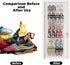 QUMENEY 2 24 Pcs Over The Door Shoe Organiser Pockets, Folding Hanging Organiser Shoes Racks with Hooks, Heavy-Duty