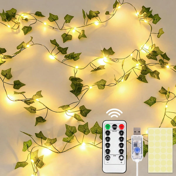 DomeStar Vines with Light for Bedroom, 40Ft 120 LED Fairy Lights with