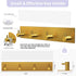VIS'V Wall Mount Key Holder, Large Self Adhesive Metal Key Rail with 4 Hooks, Keychain Holder Gold