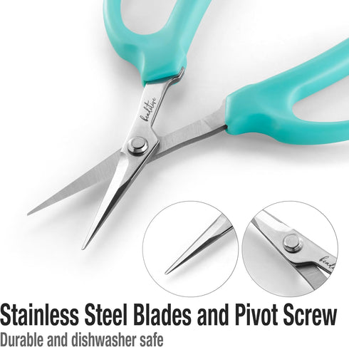 Beaditive Culinary Herb Scissors - Compact 6.5-Inch Stainless Steel Kitchen Scissors for Snipping Fresh Herbs