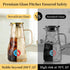 FANKAQI 1.8L Amber Glass Pitcher with Lid Bark Texture Design, Borosilicate Heat & Cold Resistant Glass Water Pitcher