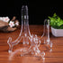 12 Pack 4 Inch Clear Plastic Easels, Plate Holders for Displaying Pictures at Weddings, Home Decoration, Birthdays
