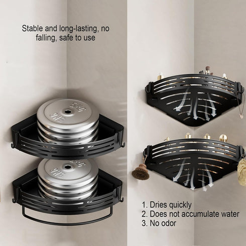 Asotckom 3-Pack, 11.42" 8.27" 2.09", x x Triangle Shower Kitchen Organizer, Caddy Bathroom Caddy Waterproof Large