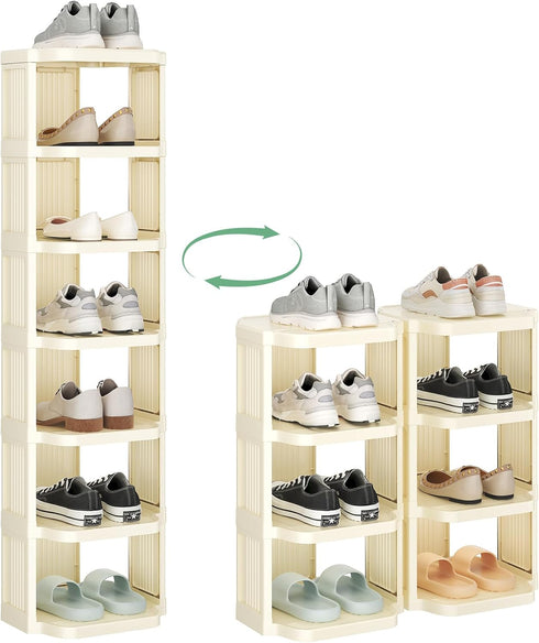 8 Closet Kitstorack Vertical Shoe Rack: Tiers Stackable Shoe Rack for DIY Free Standing Shoe Organizer Small Shoe Shelf