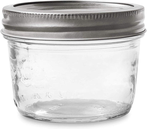 Kerr Wide Mouth Half-Pint Glass Mason Jars, 8-Ounces with Lids and Bands (2 Jar-Pack)
