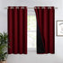 NICETOWN Kitchen Full Blackout Curtain Panel, 100% Blackout Drapery with Black Backing, Burgundy Red, 1 PC