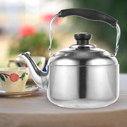 KALLORY 1pc Stainless Steel Teapot, Water Kettle for Stove Top Camping