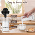 SHANGSKY Milk Frother Handheld with Stand, Battery Operated Coffee Frother for Cappuccino, Latte, Hot Chocolate, 17 oz
