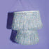 xo, Fetti Fringe Tinsel Chandelier - Iridescent Silver Foil, 16" | Bachelorette