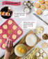 Silicone Mini Muffin Pan, 12-Cup Mini Cupcake Pan with Silicone Pastry Brush, BPA Free, Dark Red