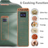 CHACEEF Mini Rice Cooker, 2-Cups Uncooked, 1.2L Portable Non-Stick Cooker with 24-Hour Timer & Food Steamer, Green