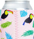 BLUE PANDA Neoprene Can Cooler Sleeves - 12-Pack Summer Gift for Teacher, 4 Tropical Designs, Fits 12 Oz