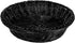 G.E.T. WB-1501-BK Round Polyweave Bread Roll Serving Basket - 9.5" - Black