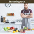 2 Pack Self Adhesive Wall Mounted Fridge Refrigerator Spice Racks,Metal Kitchen Seasoning Jar Organizer for Space