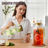 Snuvid 2 Pack 2 Liter/68 oz Square Glass Pitcher with Lid, Classic Stripes Water Pitchers with Handle for Fridge, Large