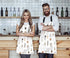 EKOBLA Cactus Aprons with Flower Pots Silhouettes, Waterproof Chef Cooking Kitchen BBQ Adjustable Aprons for Women Men