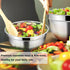 Mixing Bowl Set of 5 - TeamFar Stainless Steel 4.5/3/1.5/1/0.7 QT Metal Nesting Salad Bowls with Lids, Non-Toxic &