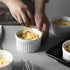 DOWAN 10 oz Ramekins Set of 6, Porcelain Oven Safe Ramekins for Baking, Souffle Bowls, Classic Style