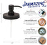 Jarmazing Products Wide Mouth Black Mason Jar Soap Dispenser Lids - One Pack for All Wide Mouth Canning Jars