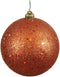 Vickerman 6" Burnished Orange Sequin Ball Ornament, 4 per Bag