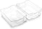 BINO Stackable Storage Bins, Large - 2 Pack, Clear Plastic Storage Bins for Organizing Kitchen Pantry