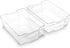 BINO Stackable Storage Bins, Large - 2 Pack, Clear Plastic Storage Bins for Organizing Kitchen Pantry