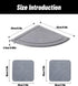 Corner Sink Caddy Stone, Instant Dry Sink Caddy with 2 Coaster, Water Absorbing Stone Tray for Sink, Fast Drying Sink Caddy Dish Sponge Holder for Kitchen Bathroom Countertop (Grey) by Qivine