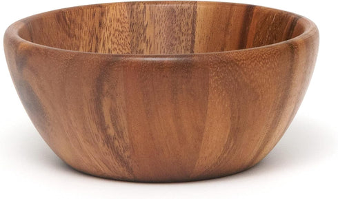 Lipper International Acacia Round Flair Serving Bowl, Small, 6" Diameter x 2.5" Height