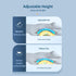 Adjustable Memory Foam Lumbar Support Pillow for Sleeping, Back Pain Relief, with 2 Insert Pads