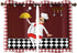 Kitchen Chef Gourmet 2 Piece Window Curtain for Bedroom Living Room, Red Checkered White Lace Drapes