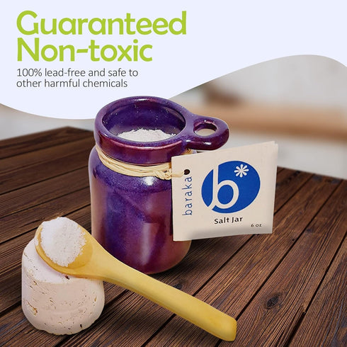 Baraka Ceramic Neti Salt and Herb Storage Containers Durable & Functional Ceramic Organizers for Neti Salt, Herbs