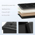 12.6"X12.6"X12.6" B FSOBEIIALEO Folding Storage Ottoman Cube Footrest Faux Leather for Living Room Seat Chest Black