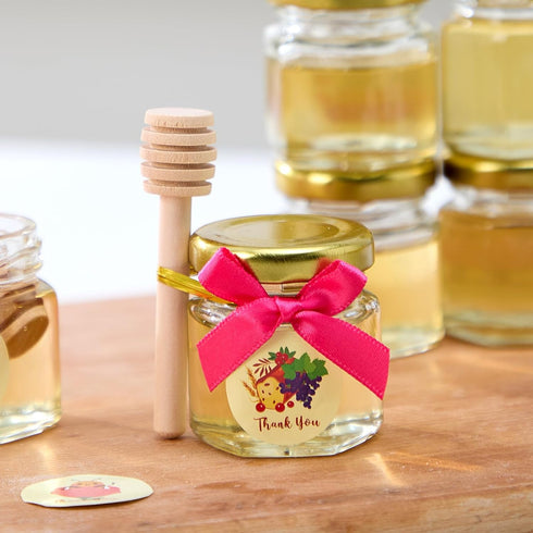 MISTGLAS Favors,30 1.5oz 30) Mini Honey Jars with Dipper- Small Honey Jars for Baby Shower Party Favors,Wedding Pcs