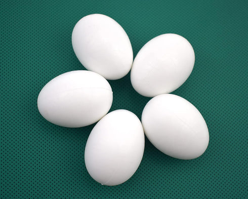 Azatemgo 10 Pieces Pigeon Eggs Solid Plastic Eggs for Hatching Help Limit Births Laying Pigeon Agricultural Tool