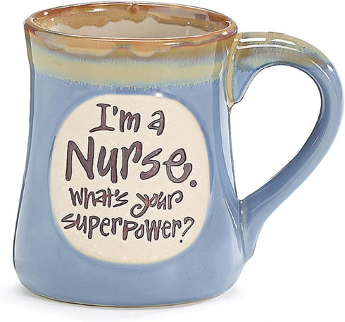 I'm a Nurse Superpower Light Blue 18 Oz Mug