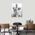 Funny Horse Bathroom Canvas Wall Art, Black and White Horse Sitting on Toilet Artwork, 12" x 16" Ready to Hang