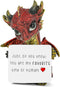 Aura Mojo Dragon Figurine - Fantasy Decor Statue with Customizable Sticker, Emotional Support Gift