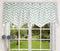 Ellis Curtain Reston Chevron Stripe Lined Scallop Valance, 50" x 17", Spa