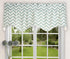 Ellis Curtain Reston Chevron Stripe Lined Scallop Valance, 50" x 17", Spa