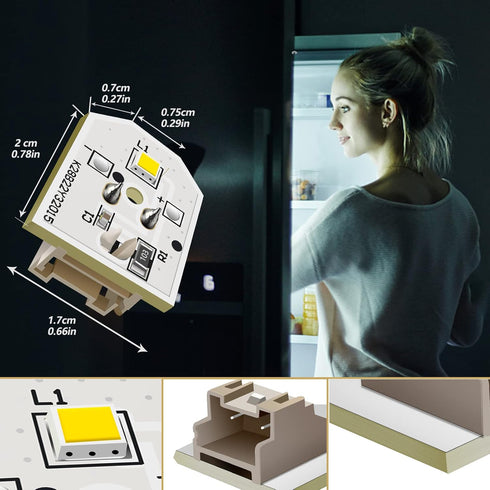 WR55X11132 LED Light for GE Refrigerator, Compatible with WR55X25754, WR55X30602, WR55X26486, PS4704284