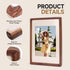 4.2x3.5/4.3x3.4 Solid Walnut Picture Frame for Instax Wide & Square Photos, Small Solid Wood Photo Frame with Joinery