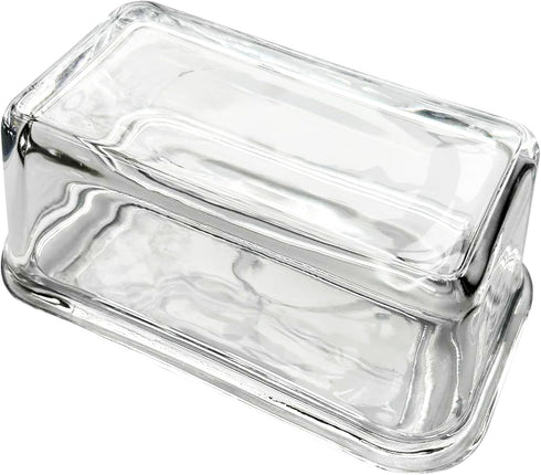 Counter Fox Run Glass Butter Dish With Cover, Clear Butter Dish For The or Refrigerator